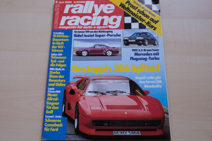 Deckblatt Rallye Racing (06/1986)